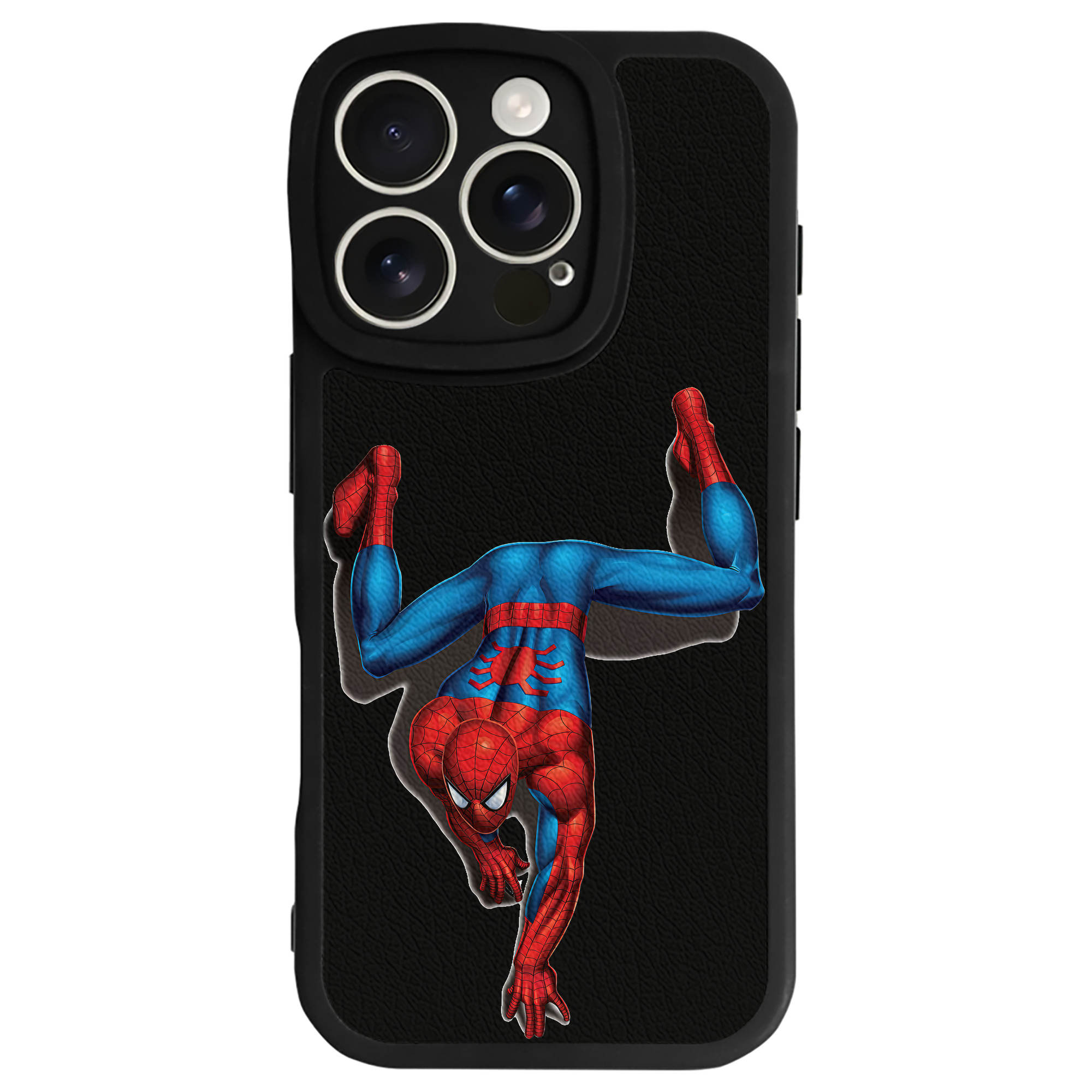 Spider Man スパイダーマン 【iPhone 16シリーズ対応】シリコンスマホケース（レザー調） 材質：シリコン